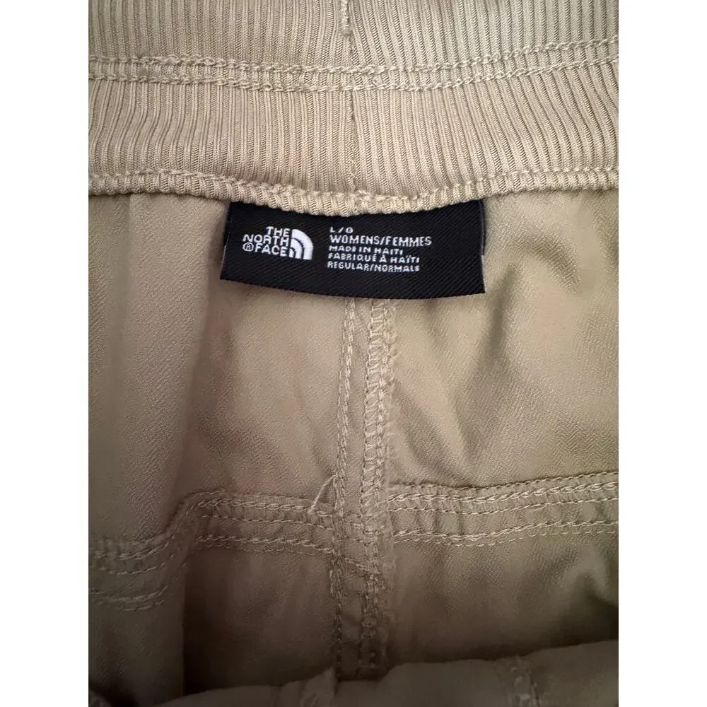 The North Face Aphrodite Shorts Womens L Khaki Tan FlashDry Hiking Stretch - Picture 4 of 7